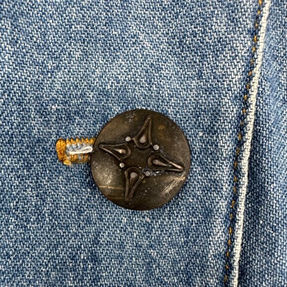 Vintage Blazer Jacket Floral Lace 1990s Carols Denims 1XL Romantic Cottagecore - Picture 8 of 10